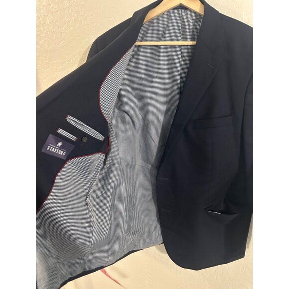 Stafford Men’s Tailored Cultured Wool Regular Fit Blazer - Picture 12 of 12
